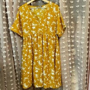 SHEIN Floral Smock Dress